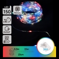Aigostar - LED āra Ziemassvētku virtene 150xLED/8 funkcijas/3xAA 15,3m IP44 daudzkrāsaina