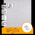 Aigostar - LED āra Ziemassvētku virtene 192xLED/8 funkcijas 3xAA 4,5x1,2m IP44 siltā balta