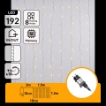 Aigostar - LED Āra Ziemassvētku virtene 192xLED/8 režīmi 4,5x1,2m IP44 silti balta