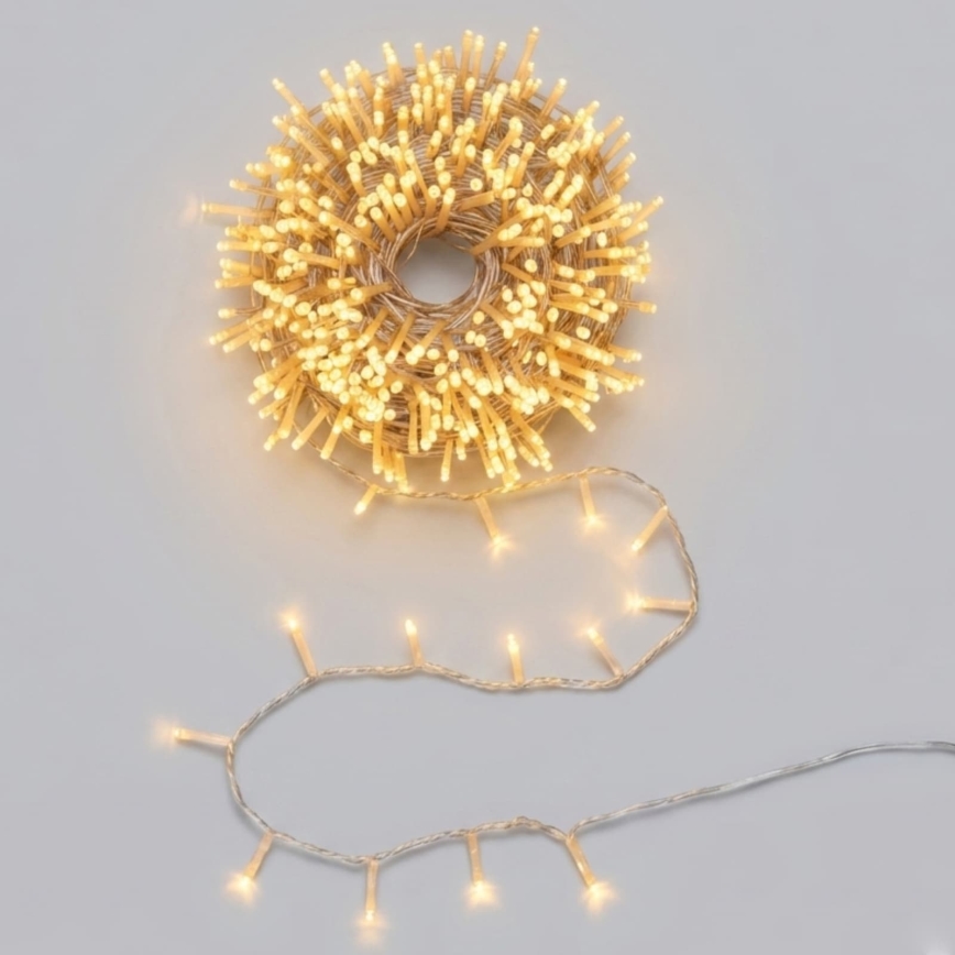 Aigostar - LED āra Ziemassvētku virtene 200 LED/8 funkcijas 13 m IP44 siltā balta