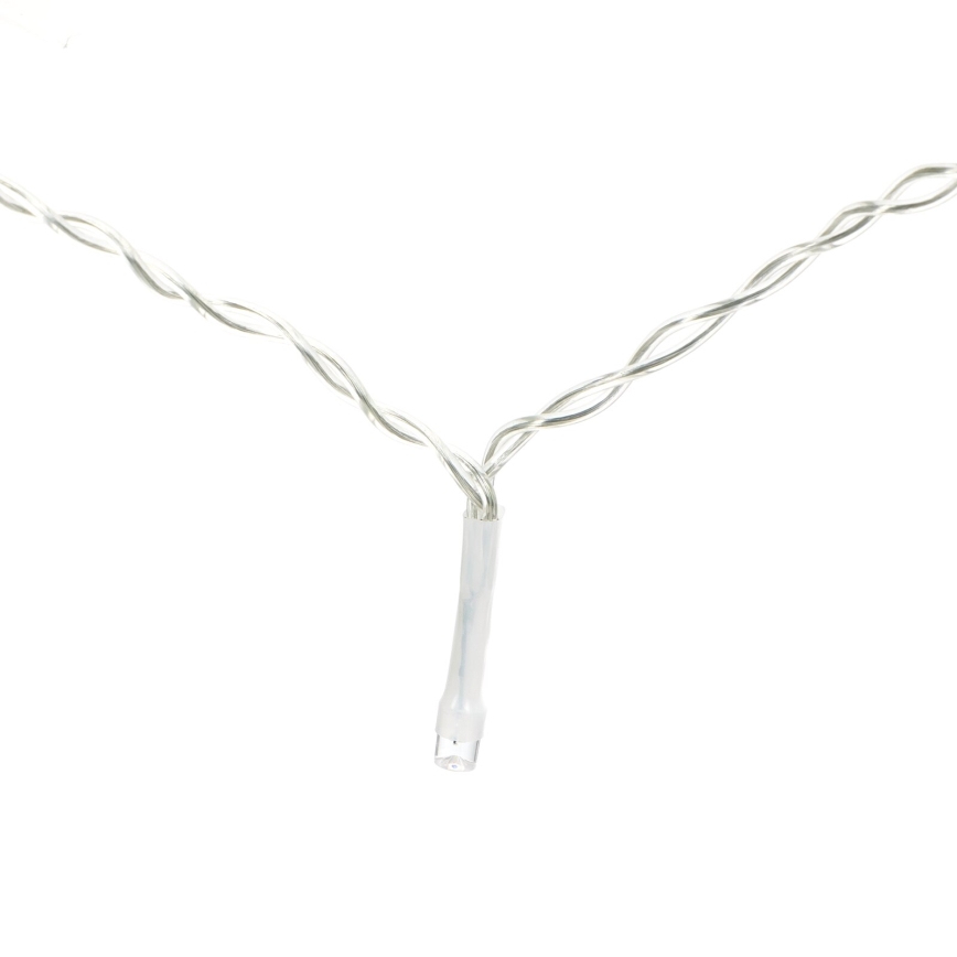 Aigostar - LED āra Ziemassvētku virtene, 200 LED / 8 režīmi, 3xAA, 5x2 m, IP44, siltā balta