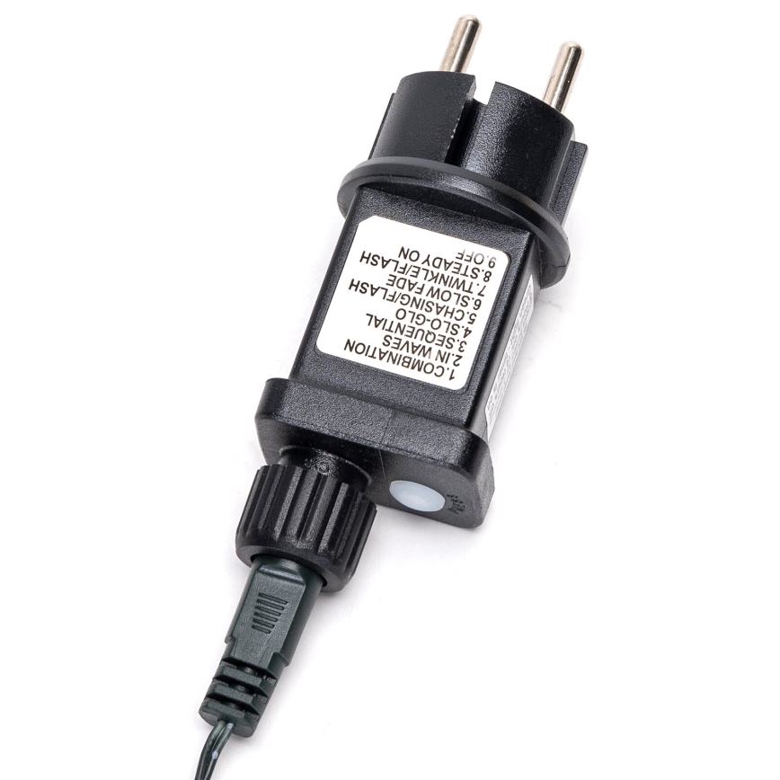 Aigostar - LED āra Ziemassvētku virtene 200 LED/8 režīmi 8 m IP44 auksti balta