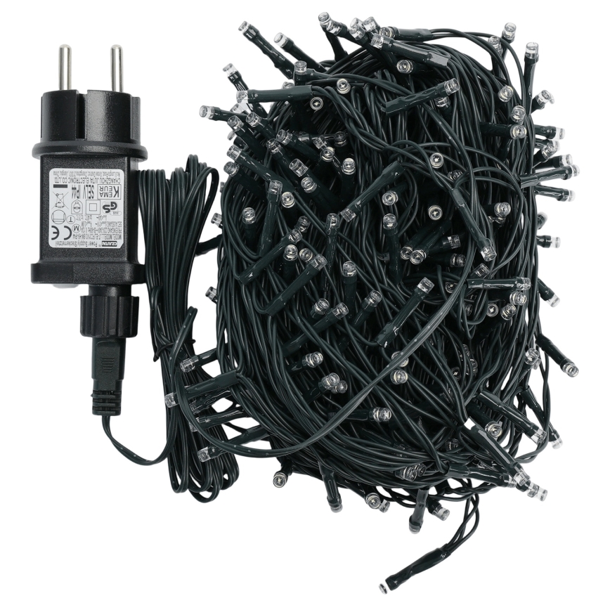 Aigostar - LED āra Ziemassvētku virtene 200 LED/8 režīmi 20 m IP44 auksti balta