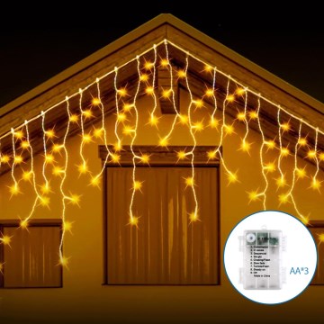 Aigostar - LED Āra Ziemassvētku virtene 200xLED/8 funkcijas 13x0,6m IP44 silti balta