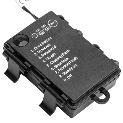 Aigostar - LED āra ziemassvētku virtene 200xLED/8 funkcijas 3xAA 10,3m IP44 rozā