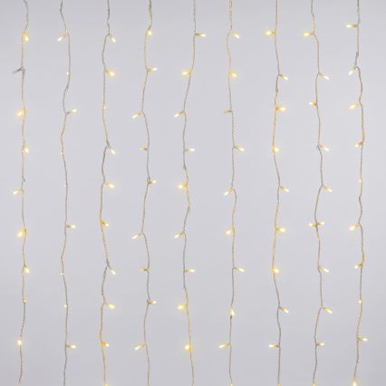 Aigostar - LED āra Ziemassvētku virtene 200xLED/8 režīmi 3xAA 5x2m IP44 silti balta