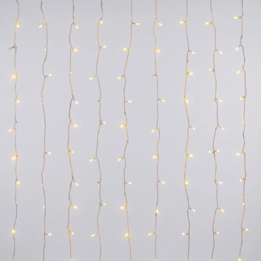 Aigostar - LED āra Ziemassvētku virtene 200xLED/8 režīmi 3xAA 5x2m IP44 silti balta