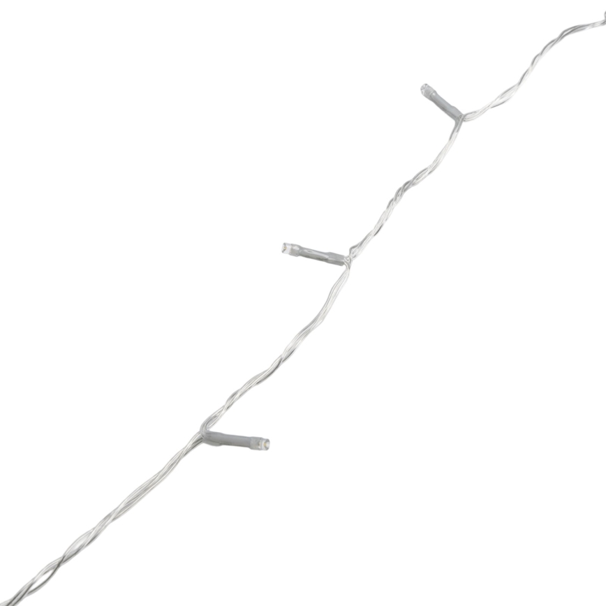 Aigostar - LED āra Ziemassvētku virtene 200xLED/8 režīmi 4xAA 20m IP44 auksti balta