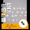 Aigostar - LED āra Ziemassvētku virtene 200xLED 8x0,4m IP44 siltā balta