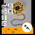Aigostar - LED Āra Ziemassvētku virtene 2500xLED/8 funkcijas 53m IP44 siltā balta
