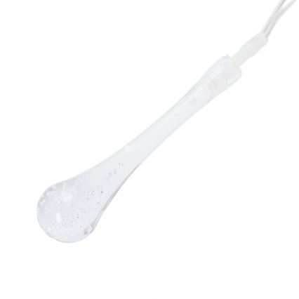 Aigostar - LED āra Ziemassvētku virtene 25xLED/8 režīmi 3xAA 2,5 m IP44 siltā balta pilieni