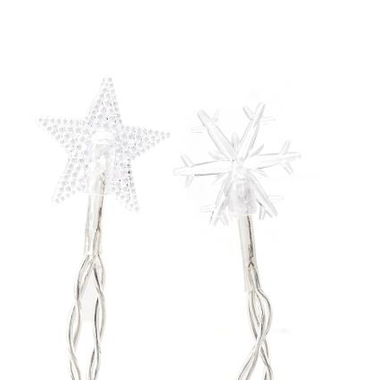 Aigostar - LED āra Ziemassvētku virtene 25xLED/8 funkcijas 3xAA 2,5 m IP44 auksti balta