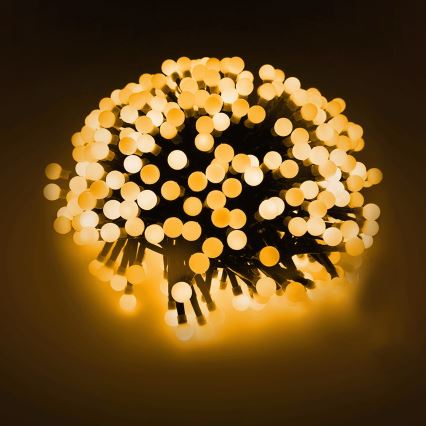 Aigostar - LED āra Ziemassvētku virtene 25xLED/8 režīmi 3xAA 2,8m IP44 siltā balta