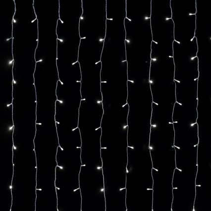 Aigostar - LED āra Ziemassvētku virtene 288xLED/8 funkcijas 1,5x1,8m IP44 auksti balta