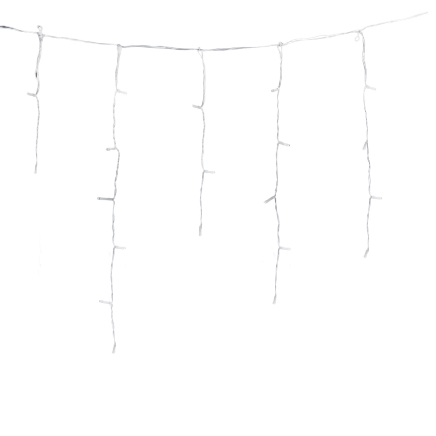 Aigostar - LED āra Ziemassvētku virtene, 300 LED, 8 režīmi, 3×AA baterijas, 18×0,6 m, IP44, silti balta