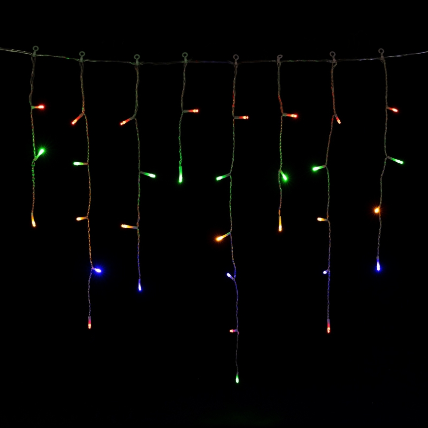 Aigostar - LED āra Ziemassvētku virtene 300xLED/8 režīmi 3xAA 18x0,6 m IP44 daudzkrāsaina
