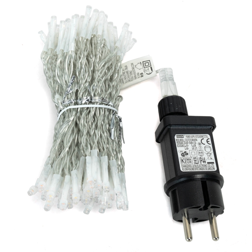 Aigostar - LED āra  virtene 300xLED/8 gaismas režīmi 3x1m IP44 siltā balta + tālvadības pults