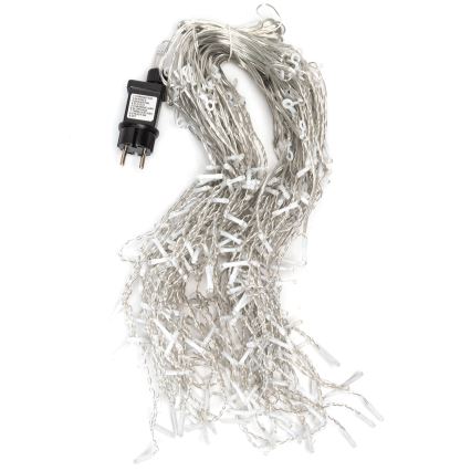 Aigostar - LED āra Ziemassvētku virtene 300xLED/8 funkcijas 15x0,4 m IP44 auksta balta