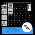 Aigostar - LED āra Ziemassvētku virtene 300xLED/8 funkcijas 3x1m IP44 auksti balta + ar tālvadības pulti