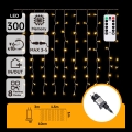 Aigostar - LED Āra Ziemassvētku virtene 300xLED/8 funkcijas 3x1m IP44 siltā balta + tālvadība