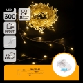 Aigostar - LED āra Ziemassvētku virtene 300xLED/8 funkcijas 3xAA 9,3m IP44 siltā balta