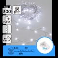 Aigostar - LED āra Ziemassvētku virtene 300xLED/8 gaismas režīmi 3xAA 9,3m IP44 auksta balta