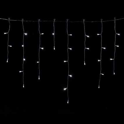 Aigostar - LED āra Ziemassvētku virtene 300 LED/8 funkcijas 3xAA 18x0,6 m IP44 auksti balta