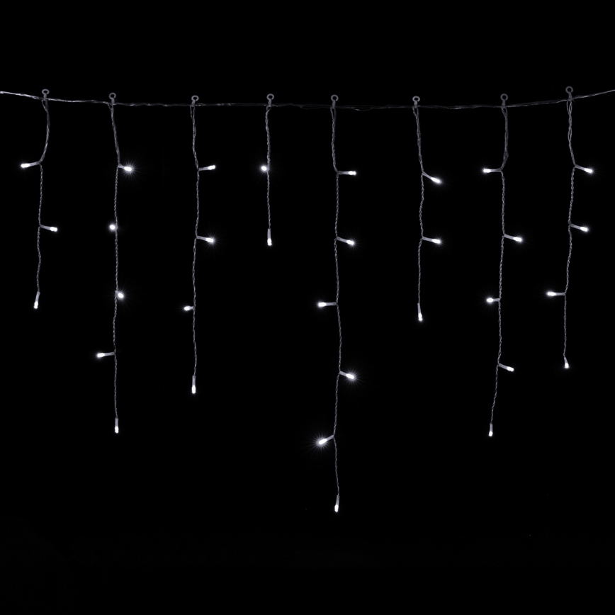 Aigostar - LED āra Ziemassvētku virtene 300 LED/8 funkcijas 3xAA 18x0,6 m IP44 auksti balta