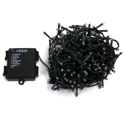 Aigostar - LED āra Ziemassvētku virtene 400xLED/8 funkcijas 4xAA 20,3 m IP44 daudzkrāsaina