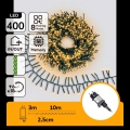 Aigostar - LED āra Ziemassvētku virtene 400xLED/8 funkcijas 13m IP44 silti balta