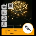 Aigostar - LED āra Ziemassvētku virtene 500 LED/8 režīmi 50 m IP44 silti balta