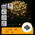 Aigostar - LED āra ziemassvētku virtene 500xLED/8 režīmi 4xAA 25,3 m IP44 silti balta