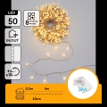 Aigostar - LED āra Ziemassvētku virtene 50xLED/8 funkcijas 3xAA 5,3m IP44 siltā balta