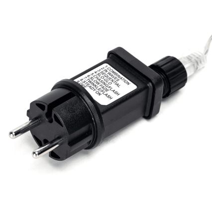 Aigostar - LED āra Ziemassvētku virtene 50xLED/8 funkcijas 8m IP44 auksti balta