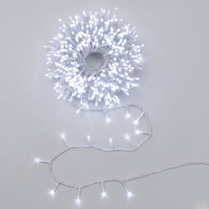 Aigostar - LED āra Ziemassvētku virtene 600xLED/8 režīmi 33m IP44 auksta balta