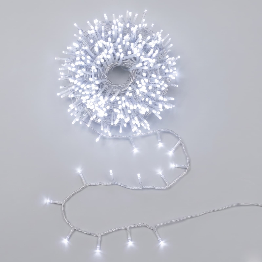 Aigostar - LED āra Ziemassvētku virtene 600xLED/8 režīmi 33m IP44 auksta balta