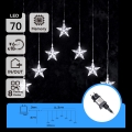 Aigostar - LED āra Ziemassvētku virtene 70xLED 1,2x1m IP44 auksti balta zvaigznes