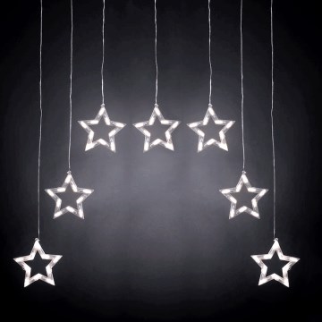 Aigostar - LED āra Ziemassvētku virtene 70xLED 1,2x1m IP44 auksti baltas zvaigznes