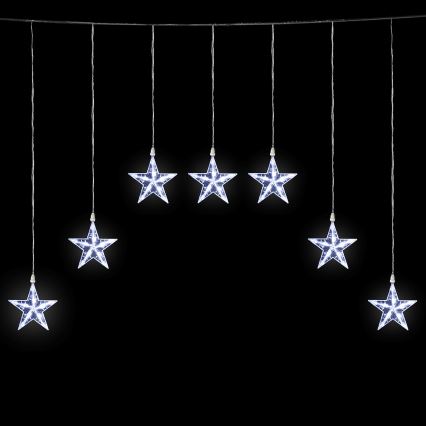 Aigostar - LED Āra Ziemassvētku virtene 70xLED 1,2x1m IP44 ar auksti baltām zvaigznēm