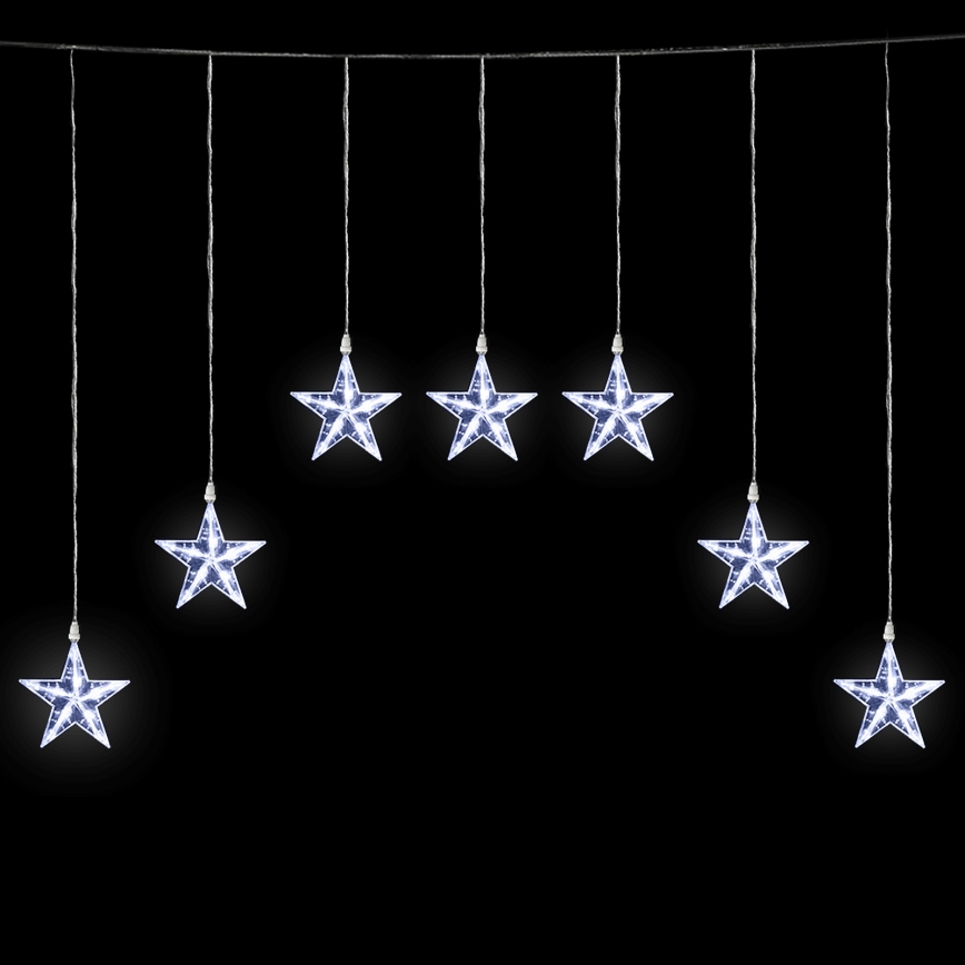 Aigostar - LED Āra Ziemassvētku virtene 70xLED 1,2x1m IP44 ar auksti baltām zvaigznēm