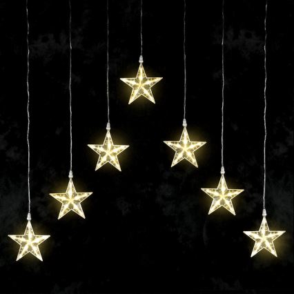 Aigostar - LED āra Ziemassvētku virtene 70xLED/230V 1,2x1m IP44 silti balta zvaigznes