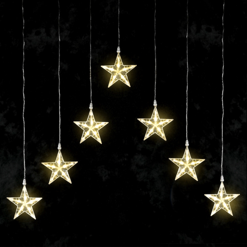 Aigostar - LED āra Ziemassvētku virtene 70xLED/230V 1,2x1m IP44 silti balta zvaigznes