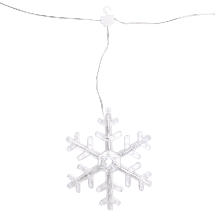 Aigostar - LED āra Ziemassvētku virtene ar 84 LED, 8 režīmiem, 1,2x1m, IP44, auksti balta, sniegpārslas