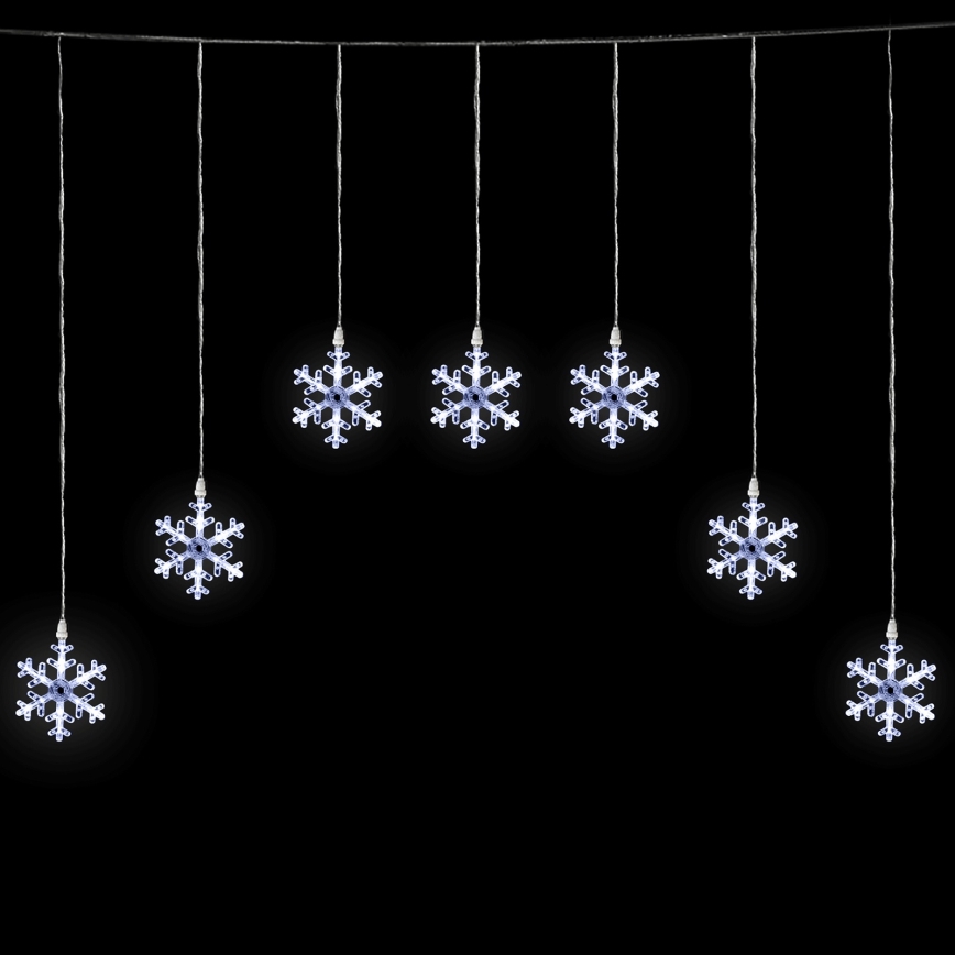 Aigostar - LED āra Ziemassvētku virtene 84xLED/8 funkcijas 1,2x1m IP44 auksti baltas sniegpārsliņas