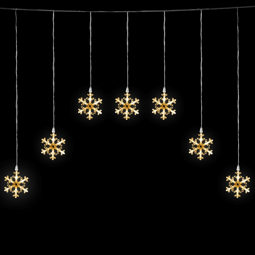 Aigostar - LED āra ziemassvētku virtene 84xLED/8 funkcijas 1,2x1m IP44, siltā baltā, ar sniegpārslām