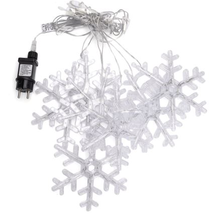 Aigostar - LED āra ziemassvētku virtene 84xLED/8 funkcijas 1,2x1m IP44, siltā baltā, ar sniegpārslām