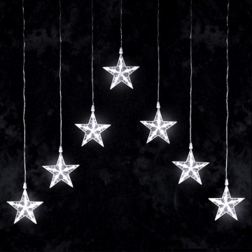 Aigostar - LED āra Ziemassvētku zvaigžņu virtene 70xLED 1,2x1m IP44 auksti balta