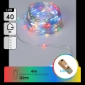 Aigostar - LED dekoratīvā virtene ar pudeles korķi 40xLED/3xLR44 4m daudzkrāsaina