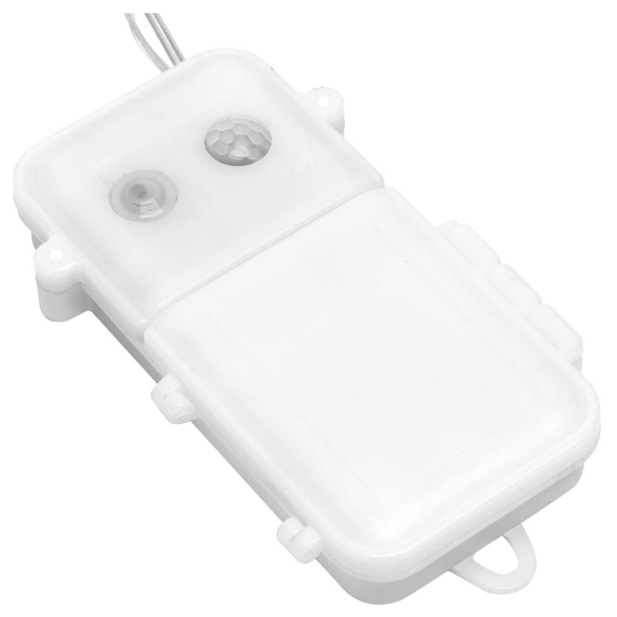 Aigostar - LED dimmējama āra Ziemassvētku virtene ar kustības sensoru 100xLED/3xAA 12m auksti balta + tālvadības pults