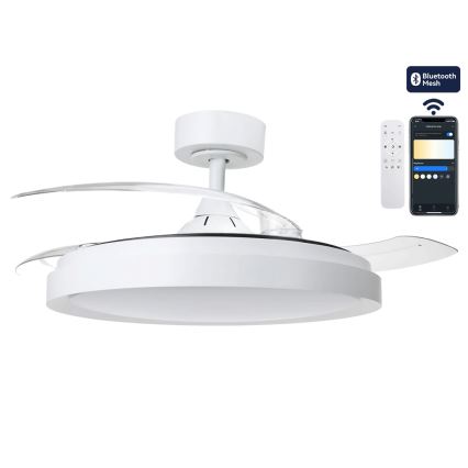 Aigostar - LED griestu ventilators ar regulējamu spilgtumu LED/50W/230V 2700-6500K Ø106cm balts + ar tālvadības pulti